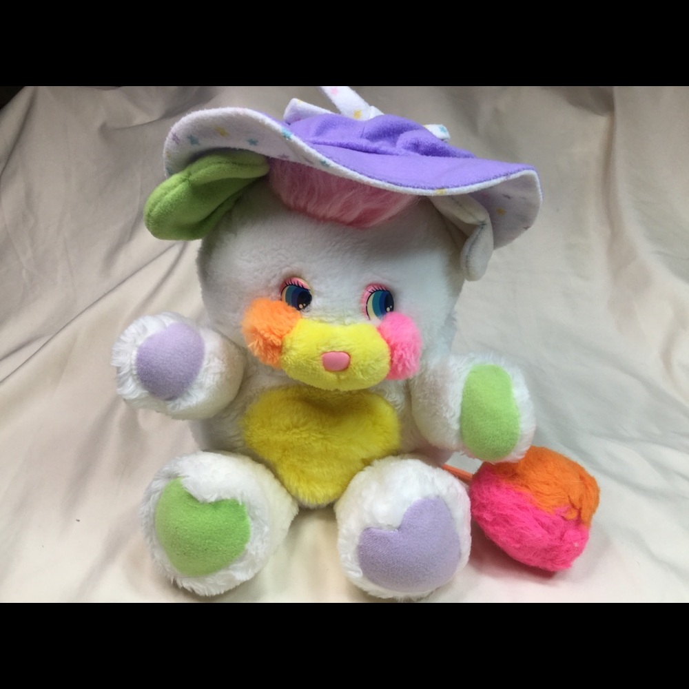 Vintage 1986 Baby Bibsy Popple Rattle Tail